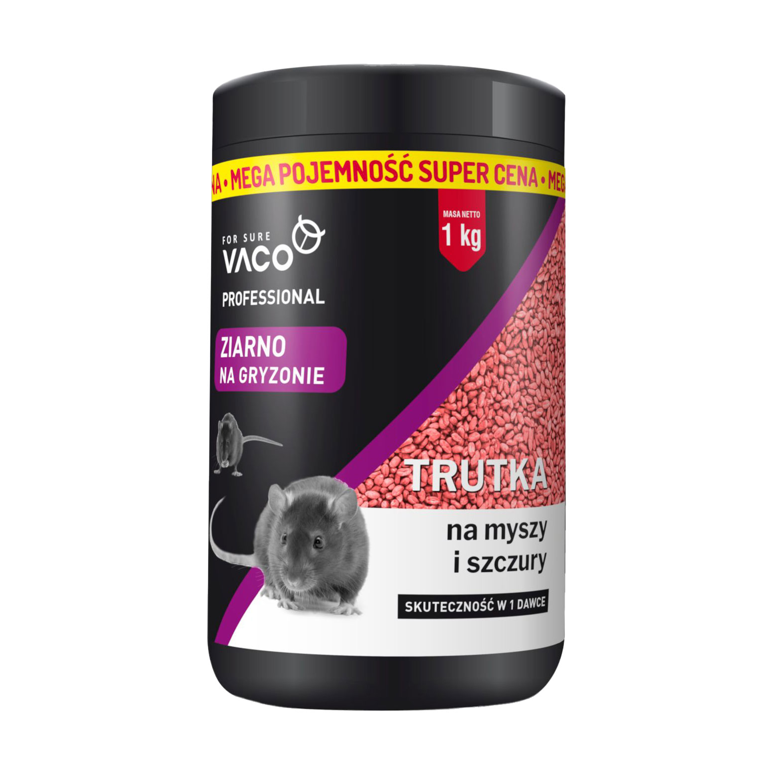 Приманка для щурів та мишей Vaco Professional Зернова, 1 кг